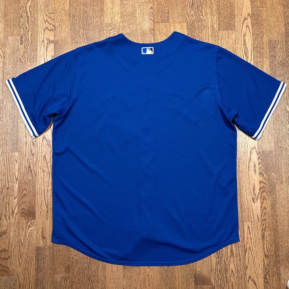 Majestic Toronto Blue Jays 2015 2016 Blue Coolbase MLB Jersey Mens 2XL - Picture 9 of 14